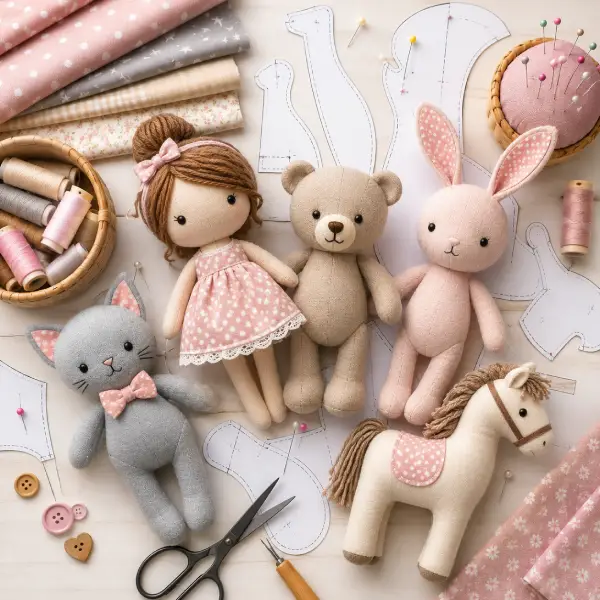 10 Adorable Toy and Doll Sewing Patterns for Handmade Gifts